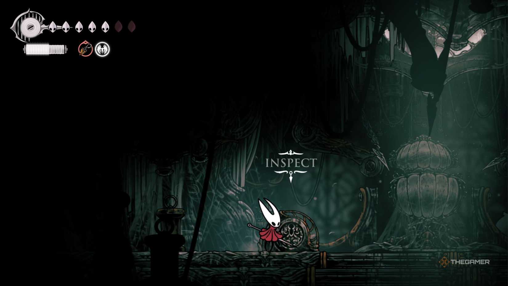 Hollow Knight Silksong opening the door to the Unravelled boss fight.