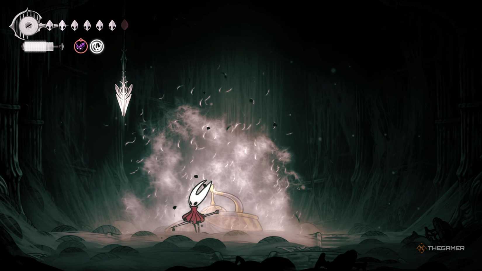 Hollow Knight Silksong The Unravelled spawning out of the ground.
