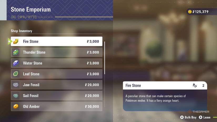 Stone Emporium in Pokemon Legends: Z-A.