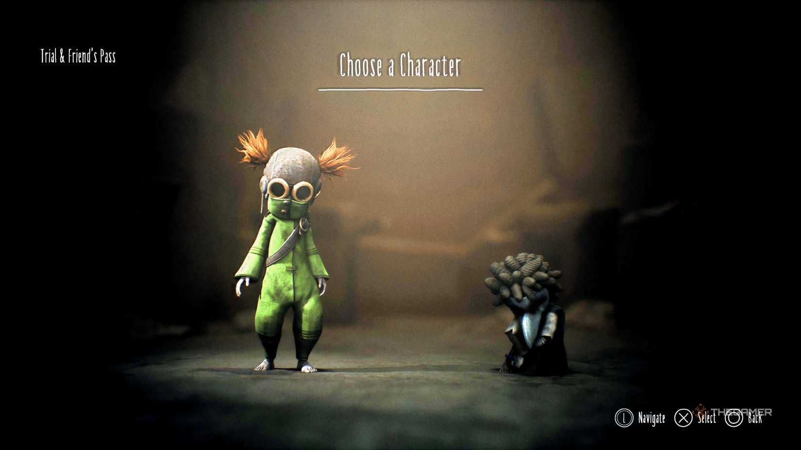 A player choosing between two characters in Little Nightmares 3.
