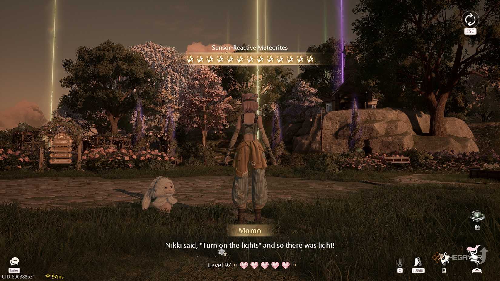 Infinity Nikki Nikki collecting stars.