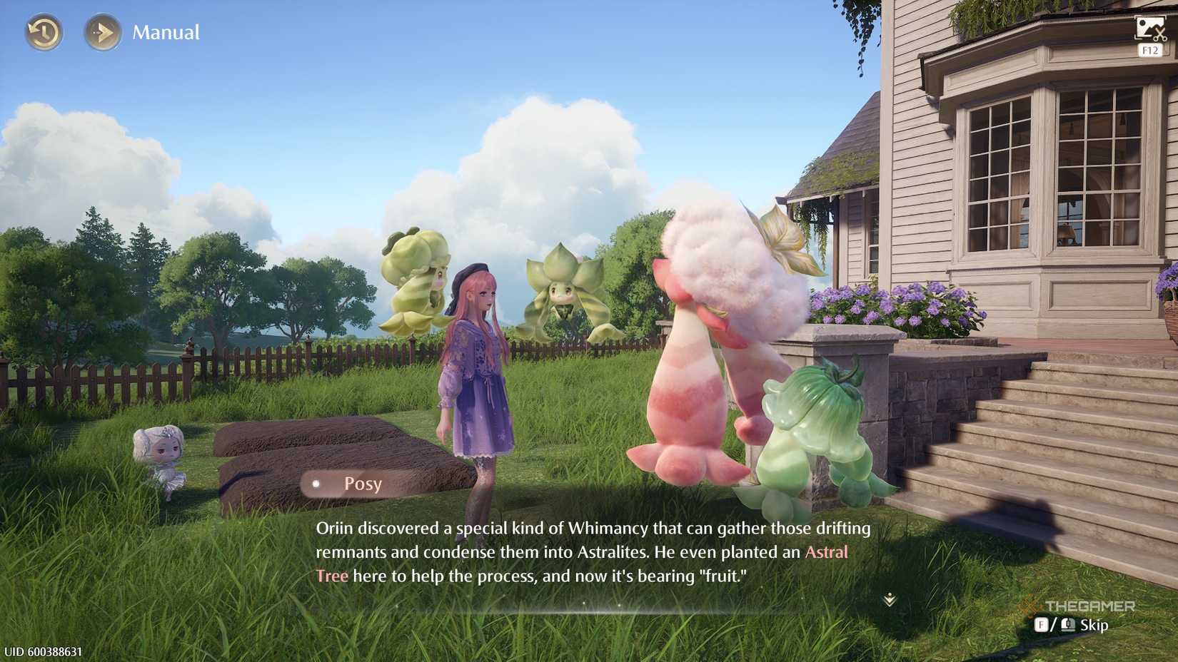 Infinity Nikki Nikki standing in front of a farm plot.