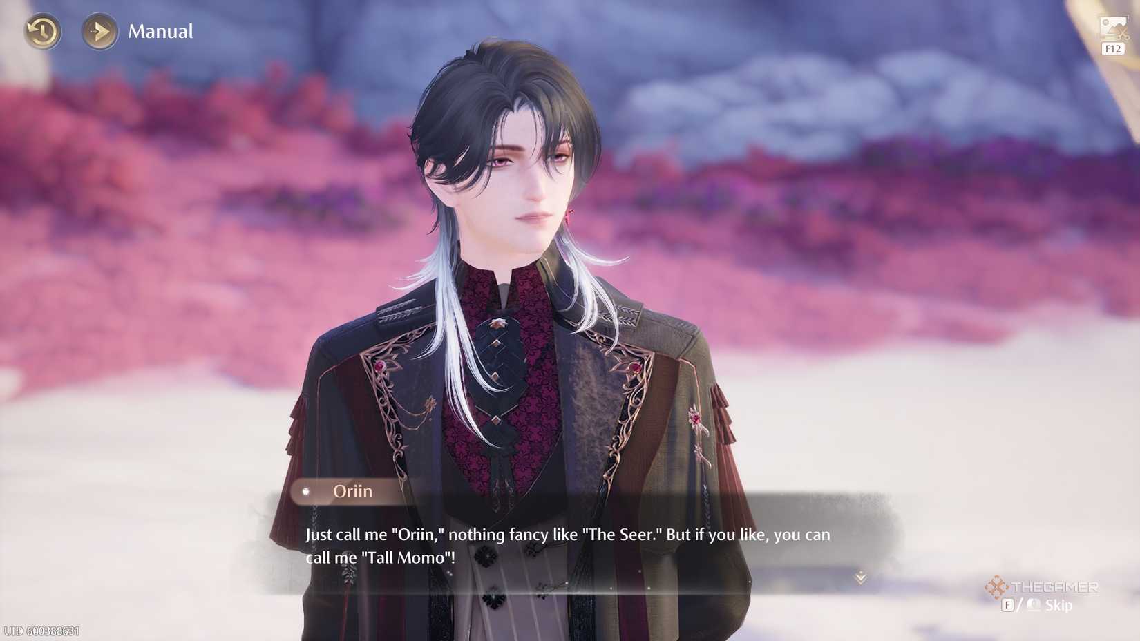 Infinity Nikki Oriin Introducing Himself.