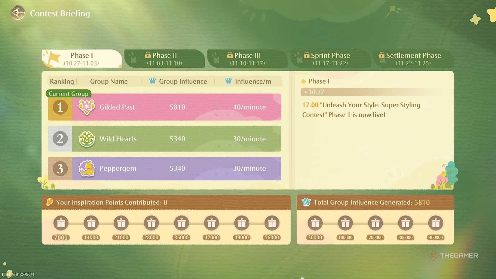 Infinity Nikki team overview for monopoly.