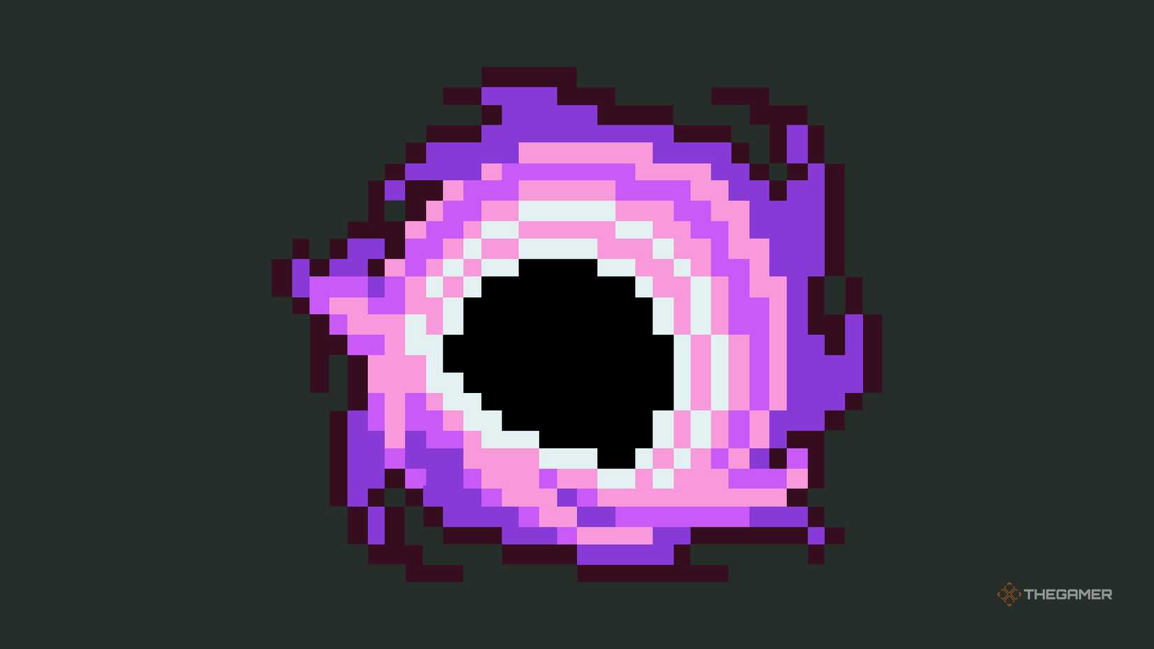 Megabonk Black Hole over a grey background.