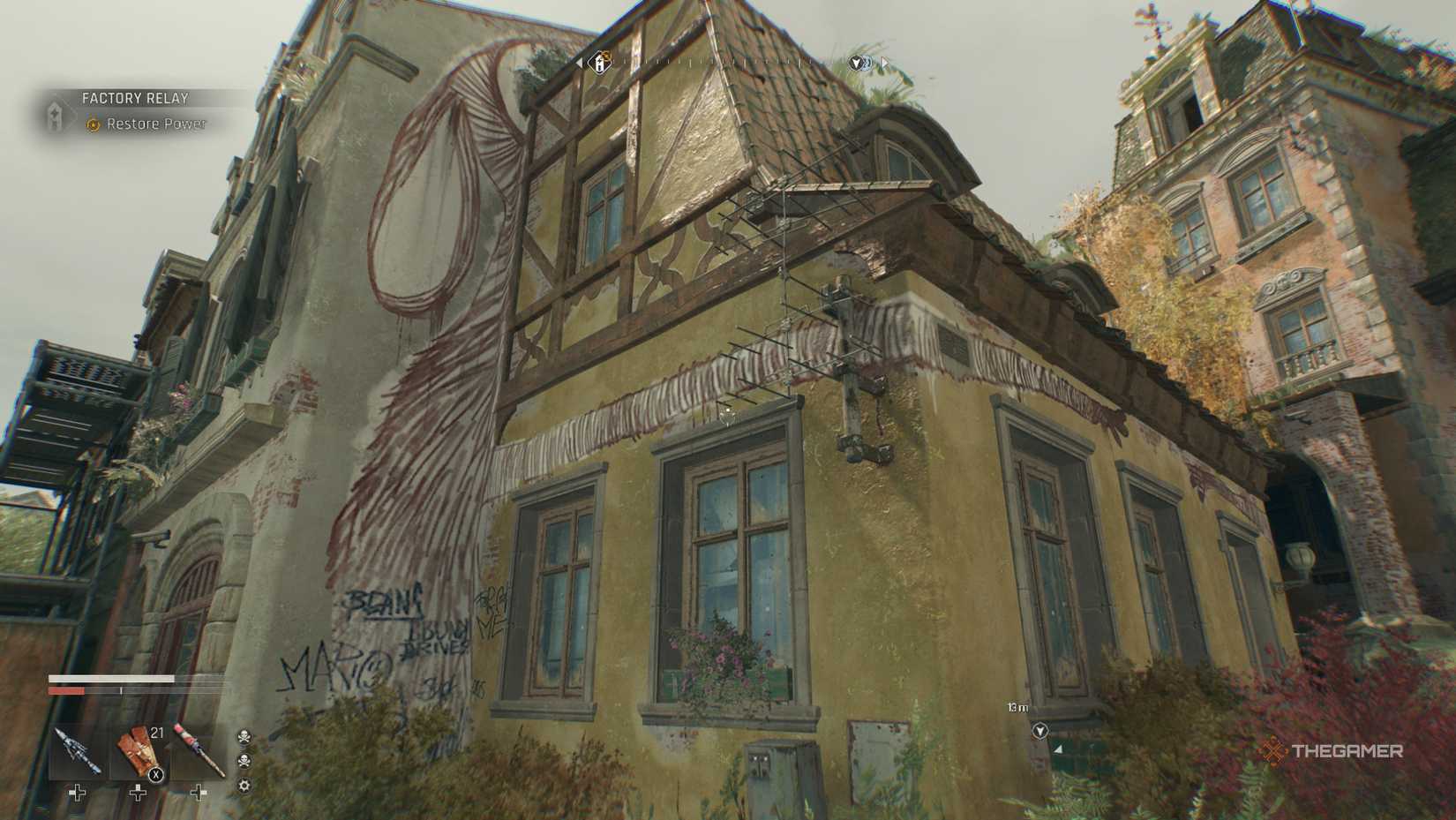 Dying Light: The Beast rabbit mural.