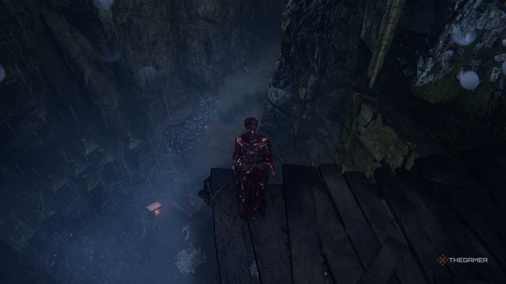 The ravine leading to Ninja Gaiden 4's Chapter 5 Purgatory.