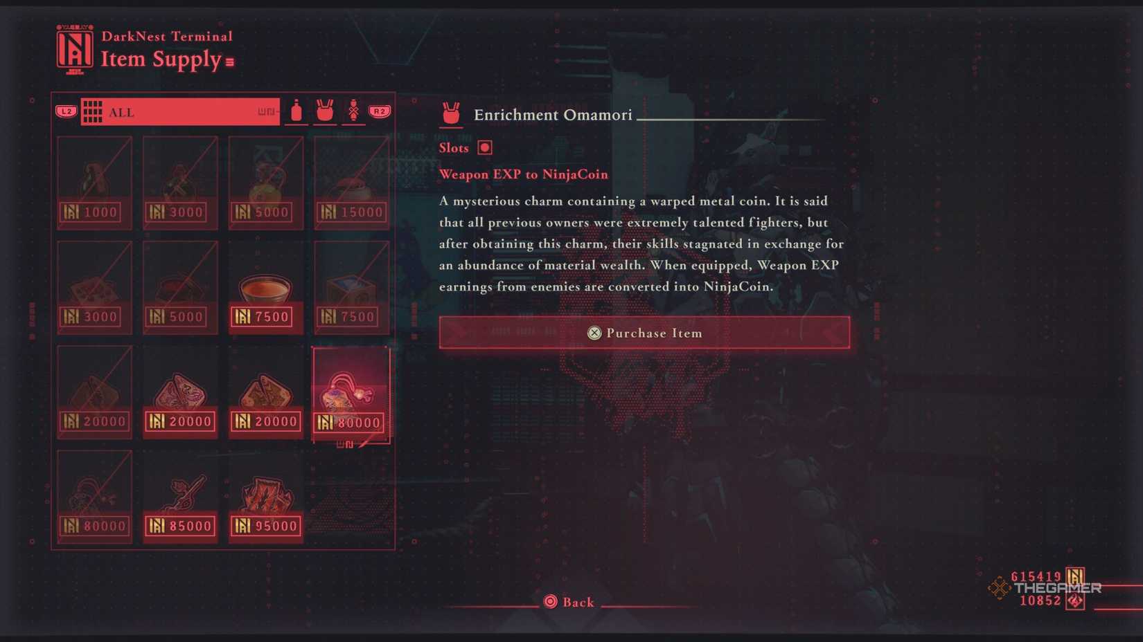 The Enrichment accessory in Ninja Gaiden 4.