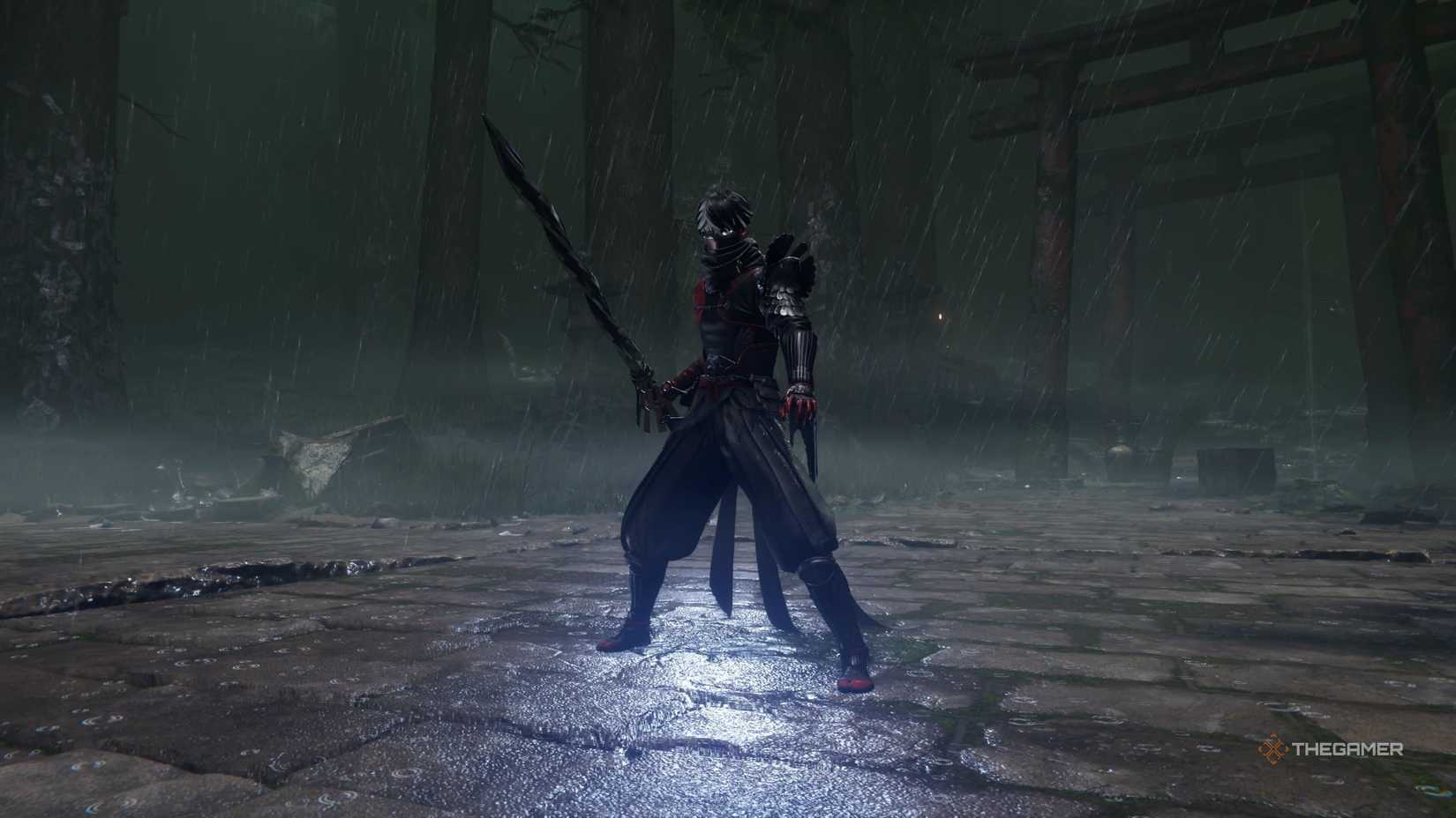 Yakumo wielding his rapier in Ninja Gaiden 4.