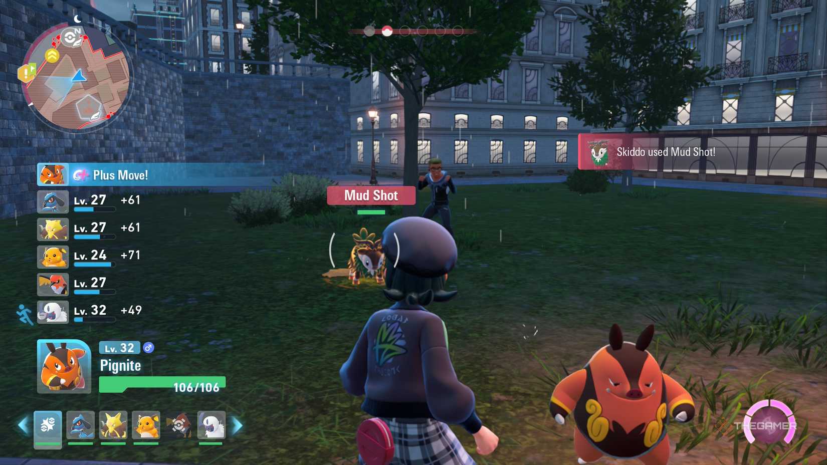 Pignite learning a Plus Move in Pokemon Legends Z-A.