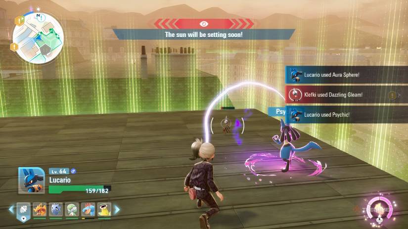 The Time Change notification in Pokemon Legends Z-A.