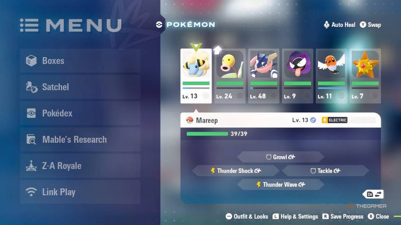 The Best Early Game Teams Option Three in Pokemon Legends Z-A.