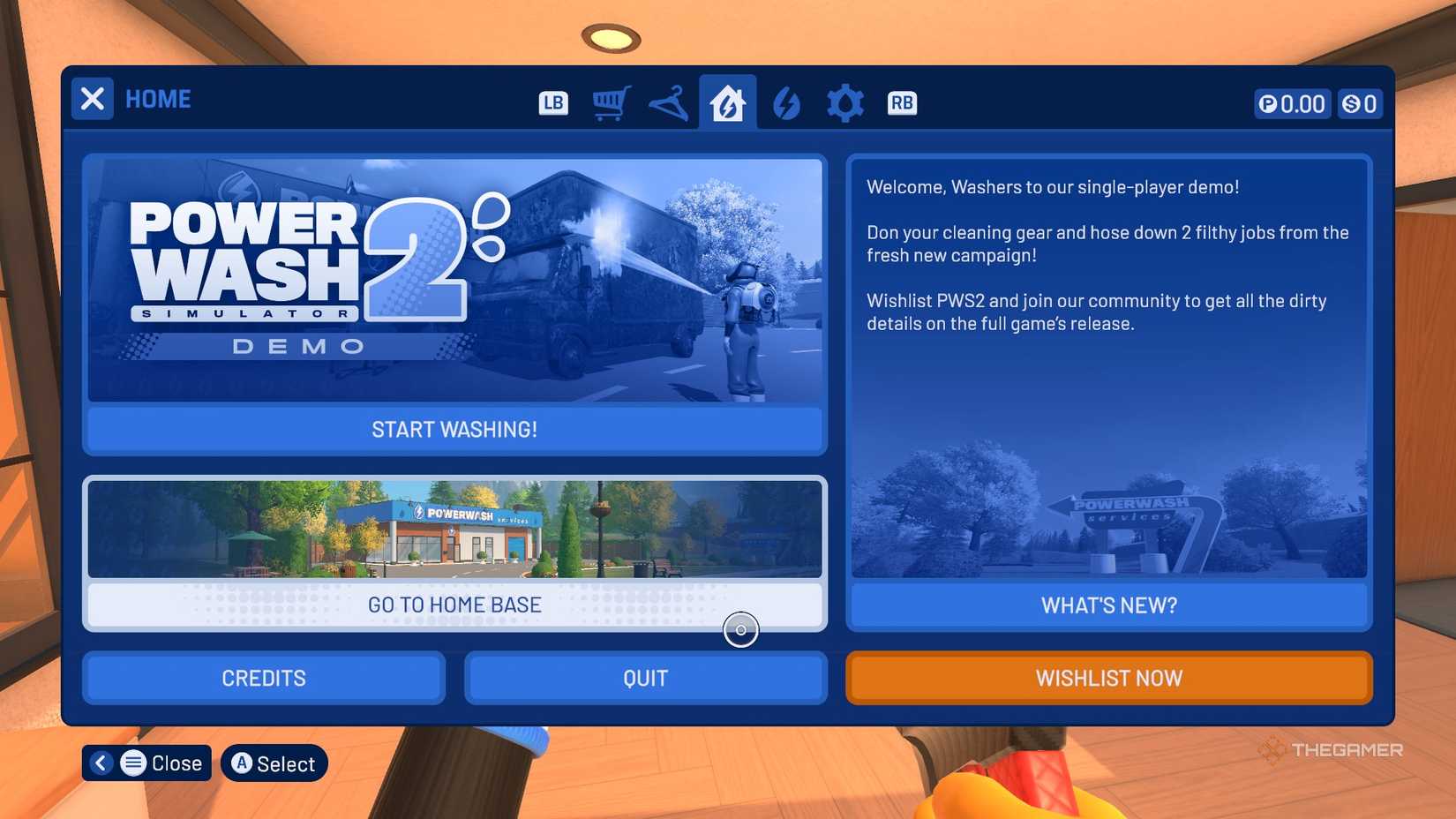 PowerWash Simulator 2 Menu Screen.