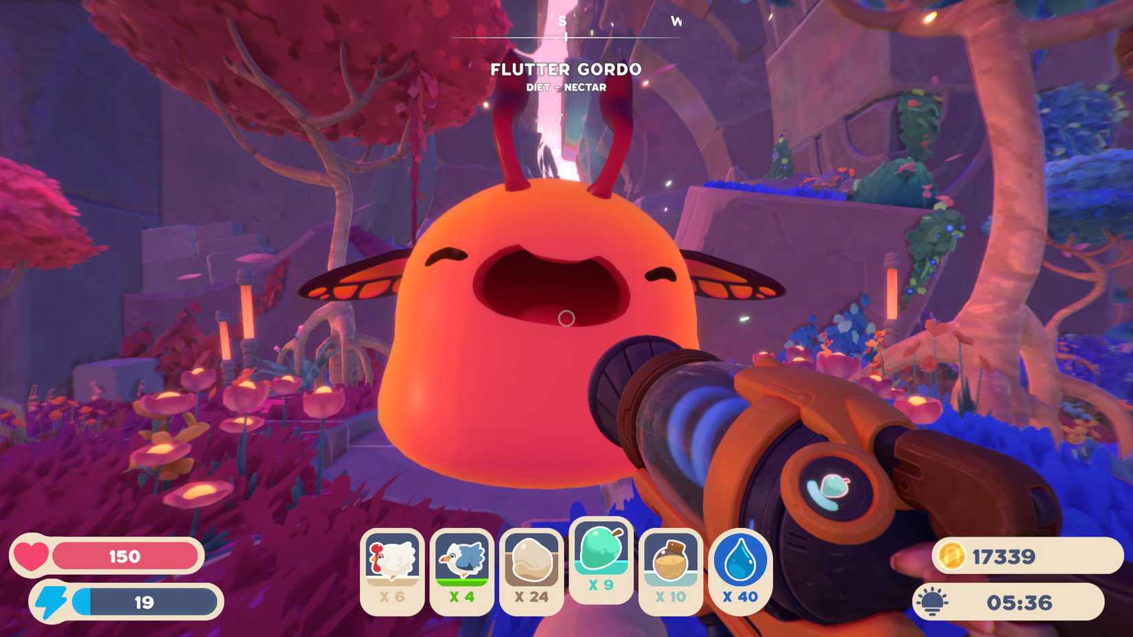 Slime Rancher 2 A giant butterfly slime in a hole.