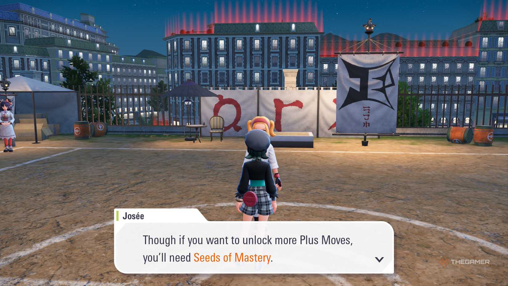 Speaking with Josee about Seeds of Mastery in Pokemon Legends Z-A.