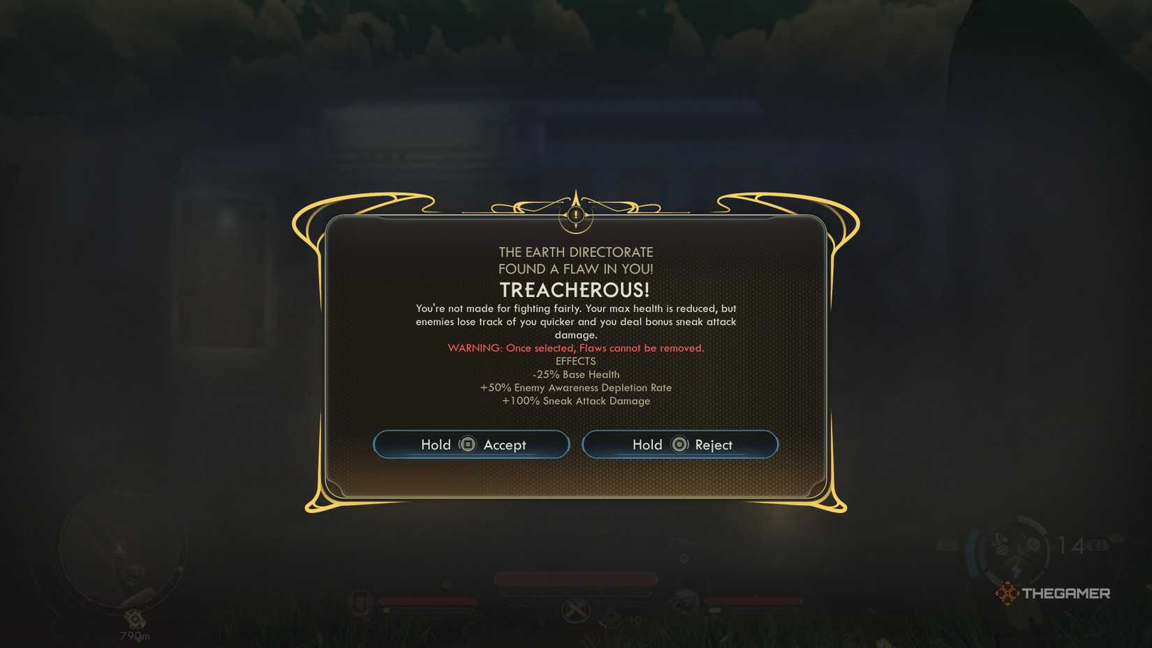 Getting the treacherous flaw in The Outer Worlds 2.