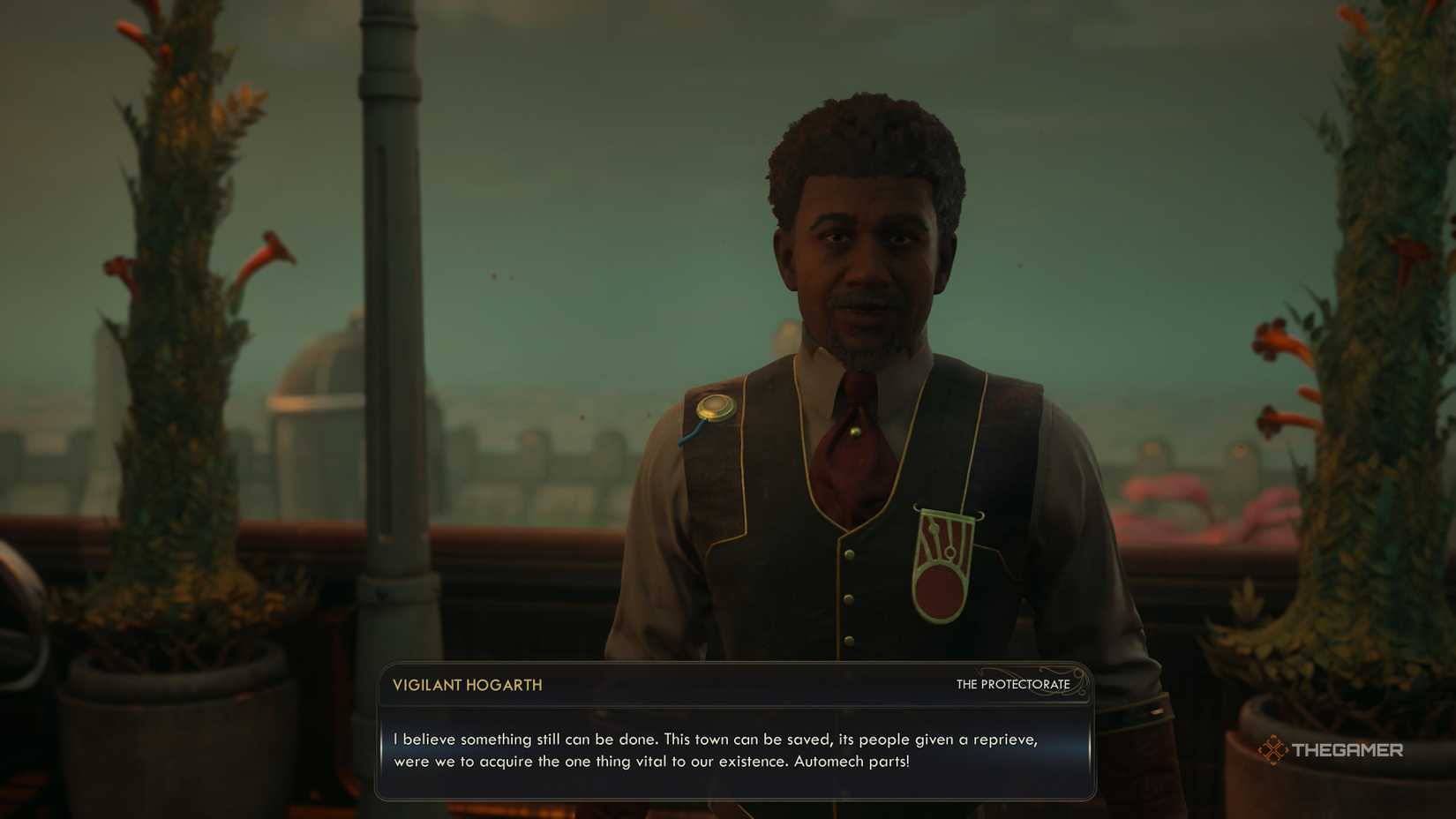 Speaking with Hogarth about automech parts in the outer worlds 2.