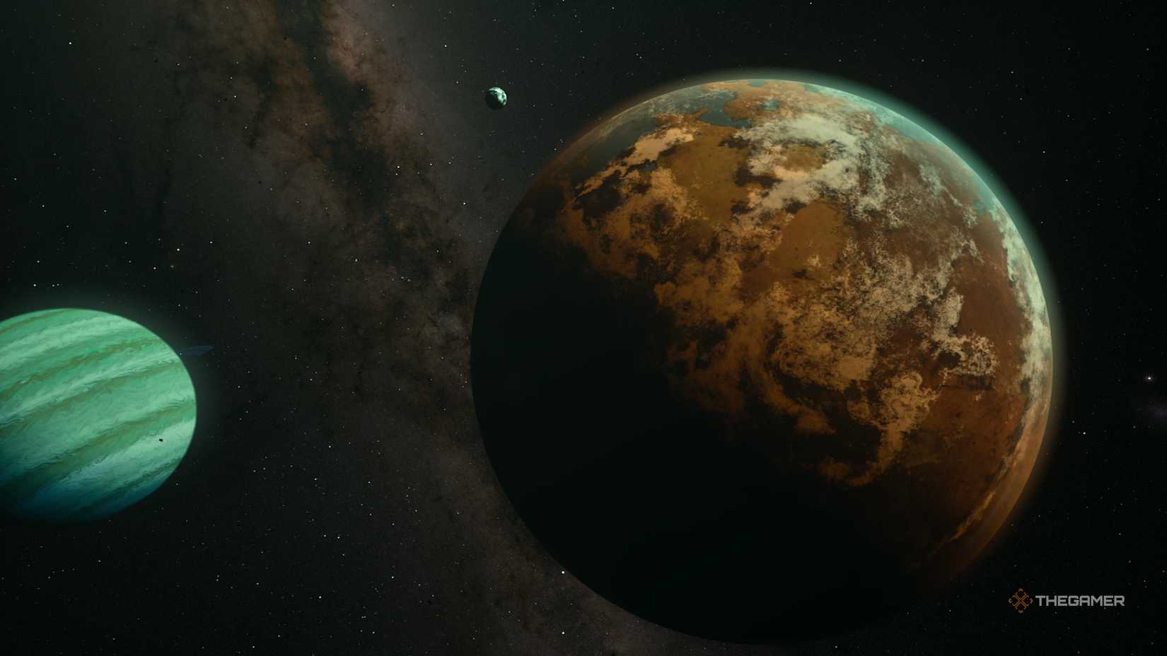 Flying towards the planet of Dorado in the outer worlds 2.