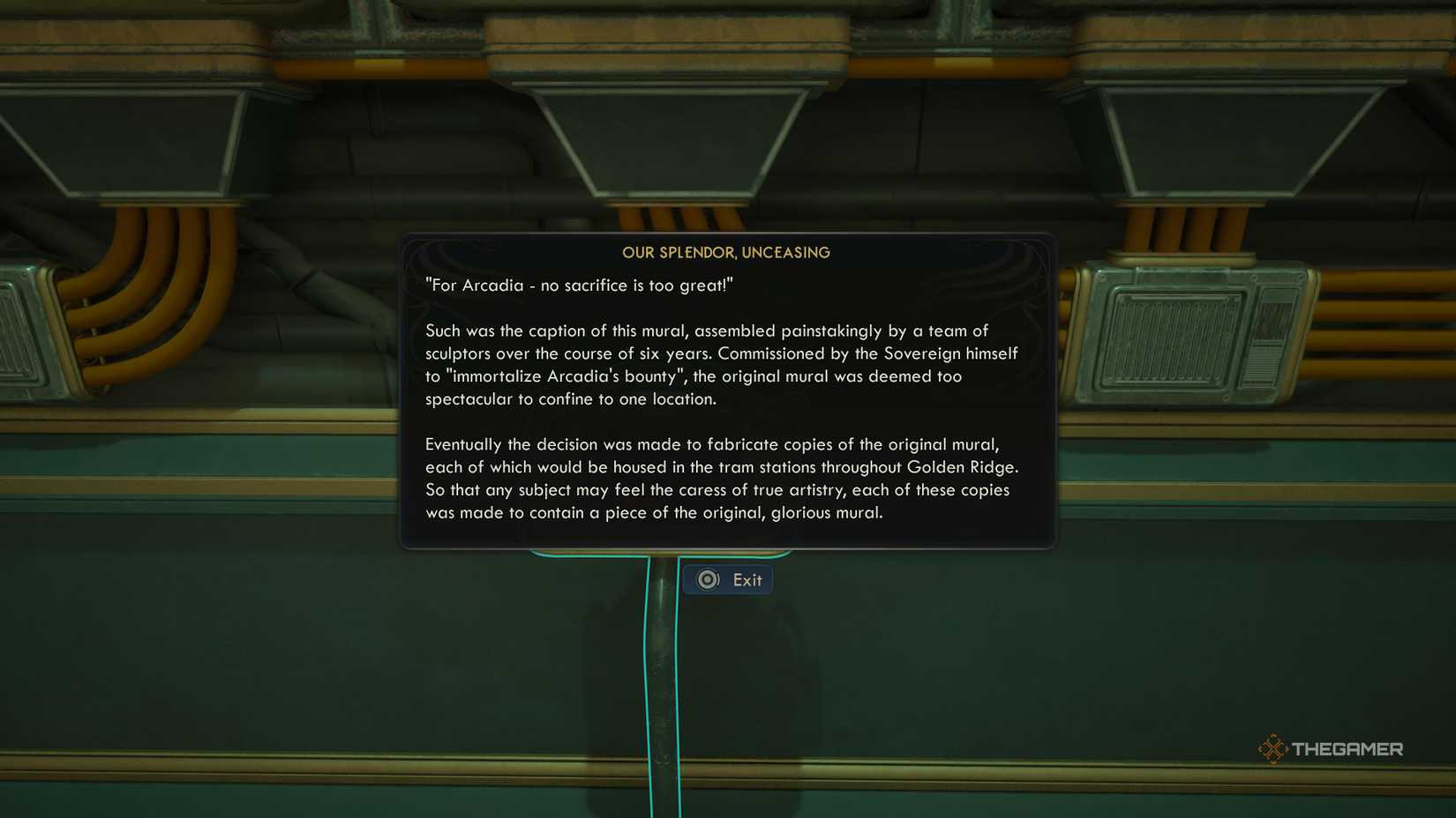 A description on the murals in The Outer Worlds 2.
