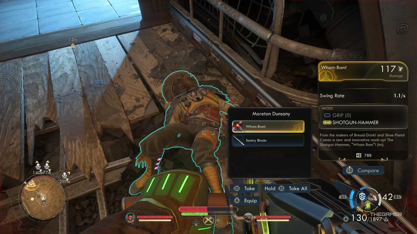 The Wham-Bam! item in Moreton Dunsany's inventory in the outer worlds 2.