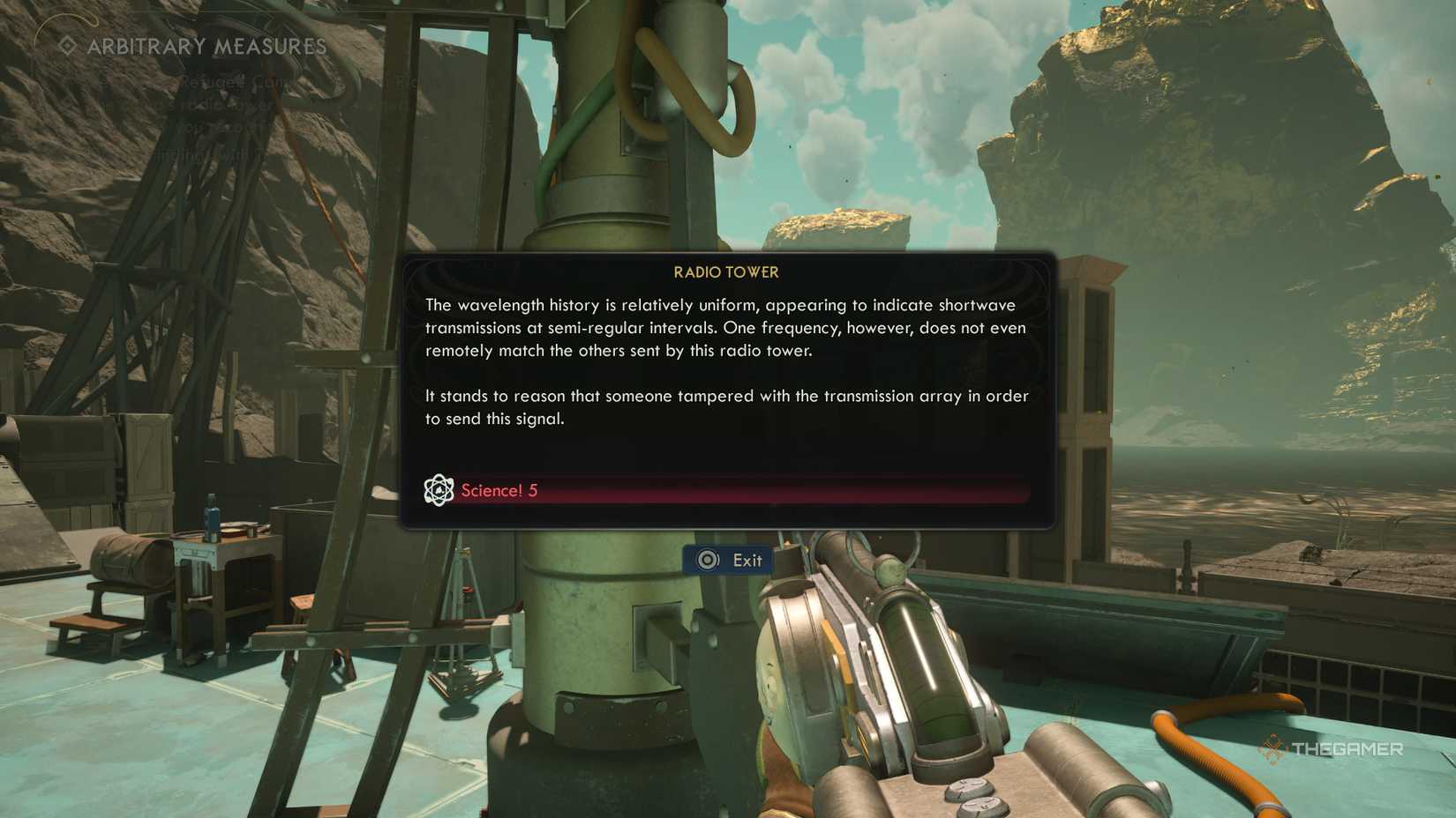 The radio tower in the outer worlds 2.