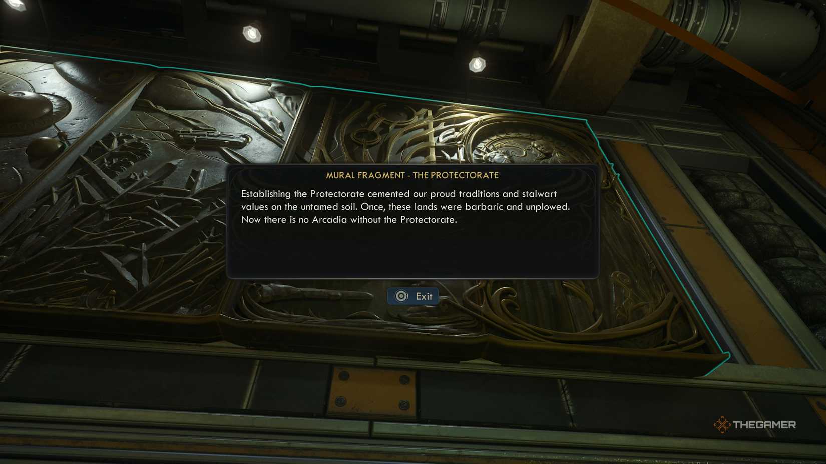The description of the completed mural in the incognito in The Outer Worlds 2.