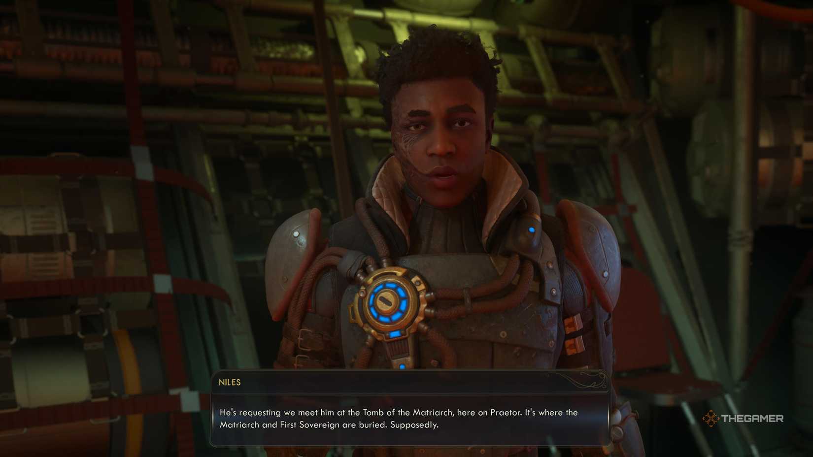 Niles talking about making contact with Zebulon again in The Outer Worlds 2.