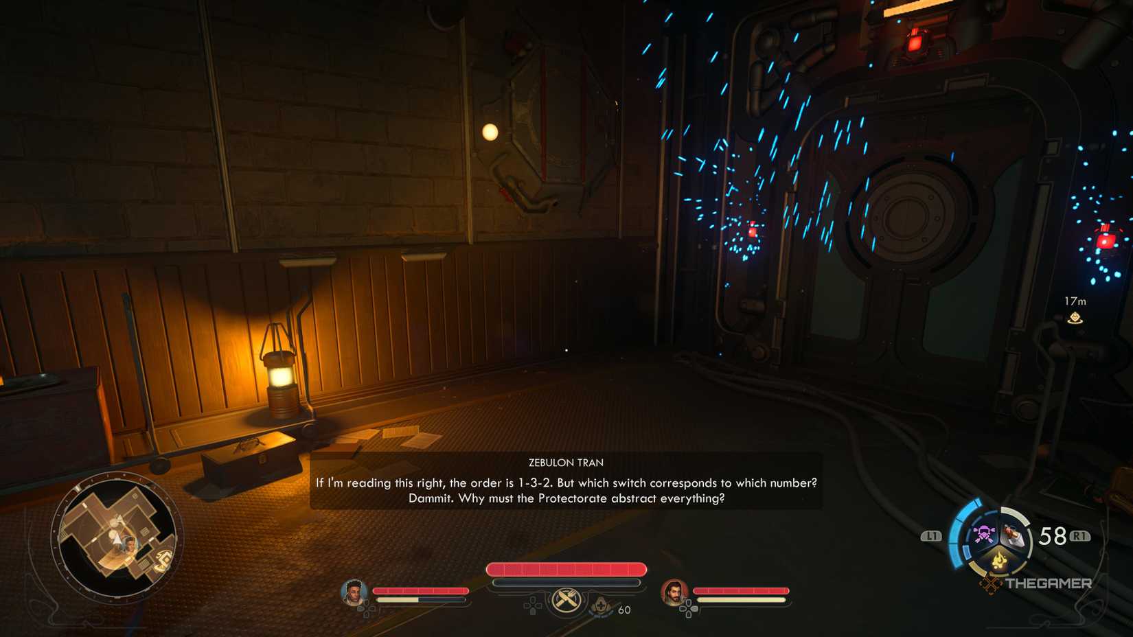 Zebulon talking about the order to open a door in the outer worlds 2.