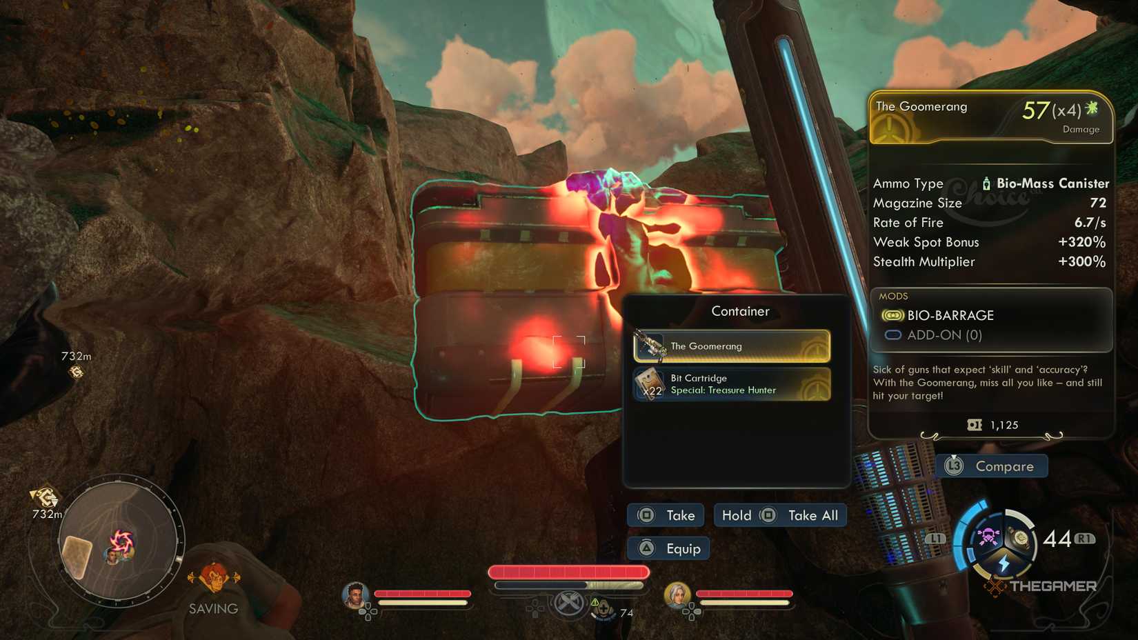 Finding a unique weapon in the outer worlds 2, the goomerang.