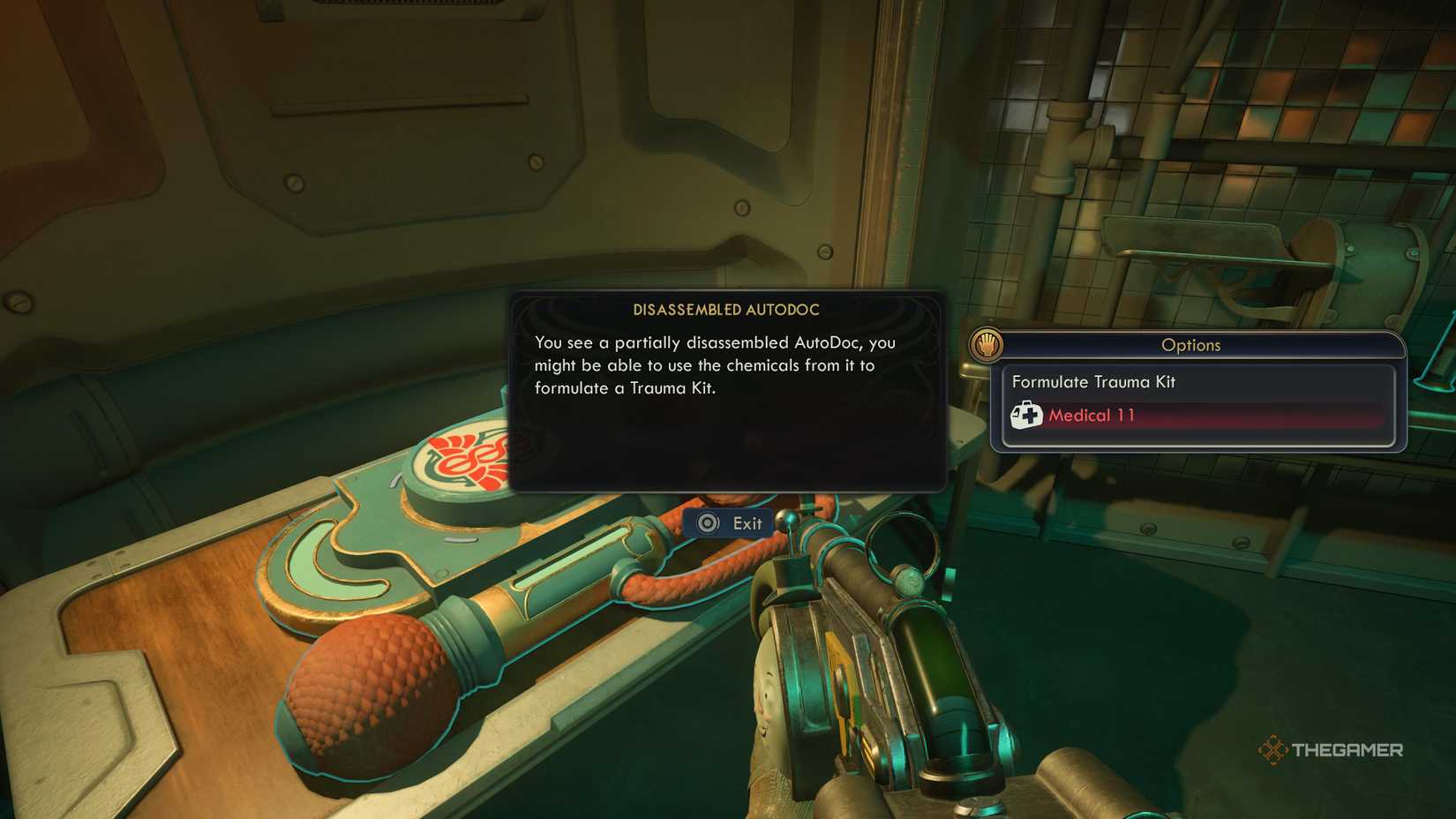 An autodoc with a medical skill check in the outer worlds 2.