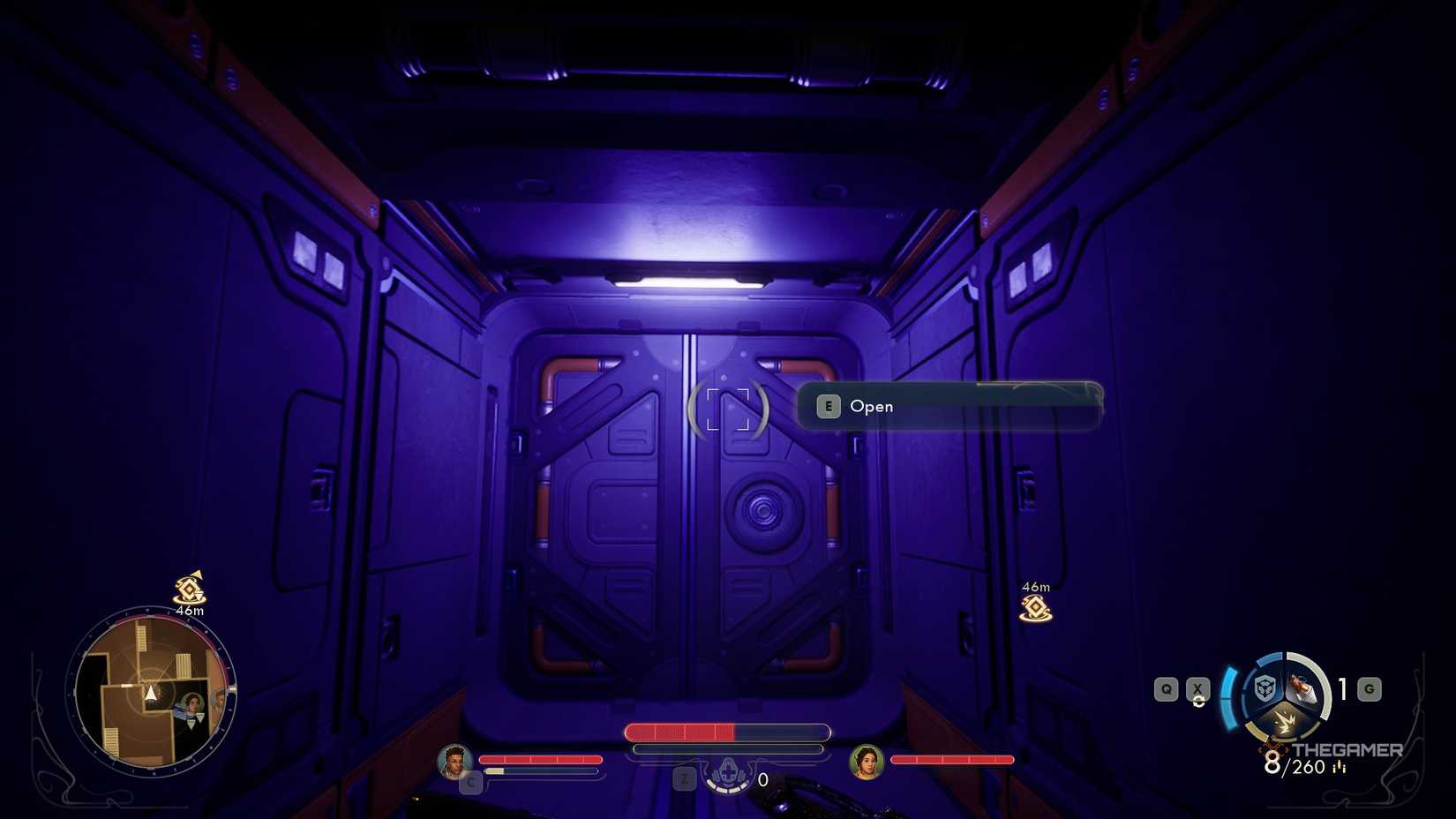 The player in The Outer Worlds 2 going through a vent shaft