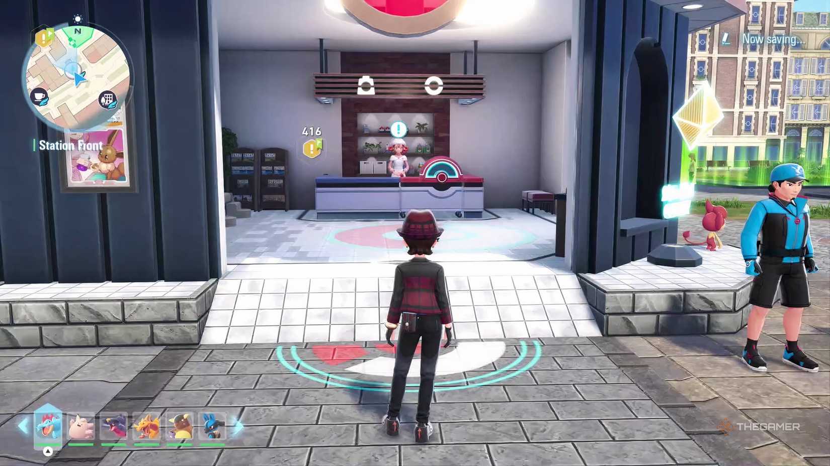 The Pokemon Center in Legends: Z-A where the Lucky Egg side mission unlocked.