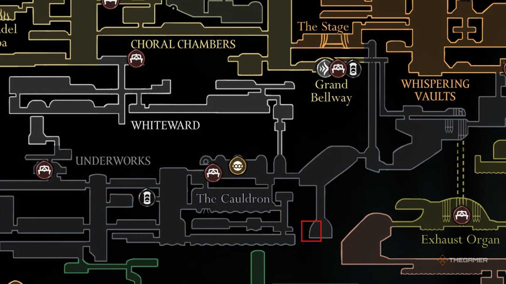 The second Underworks Spool Fragment location in Hollow Knight: Silksong.