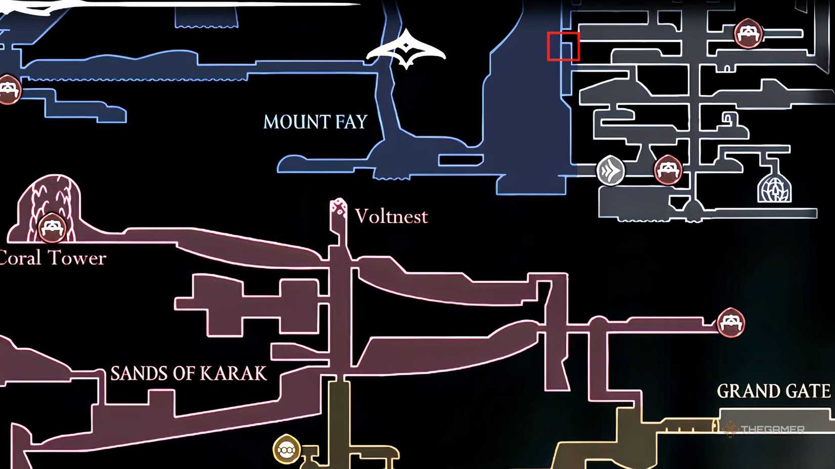 The Slab Spool Fragment location in Hollow Knight: Silksong.
