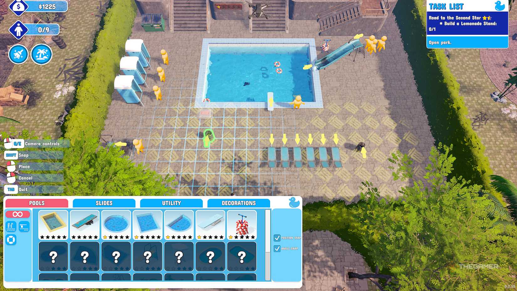 Trash Can area of effect in Water Park Simulator.
