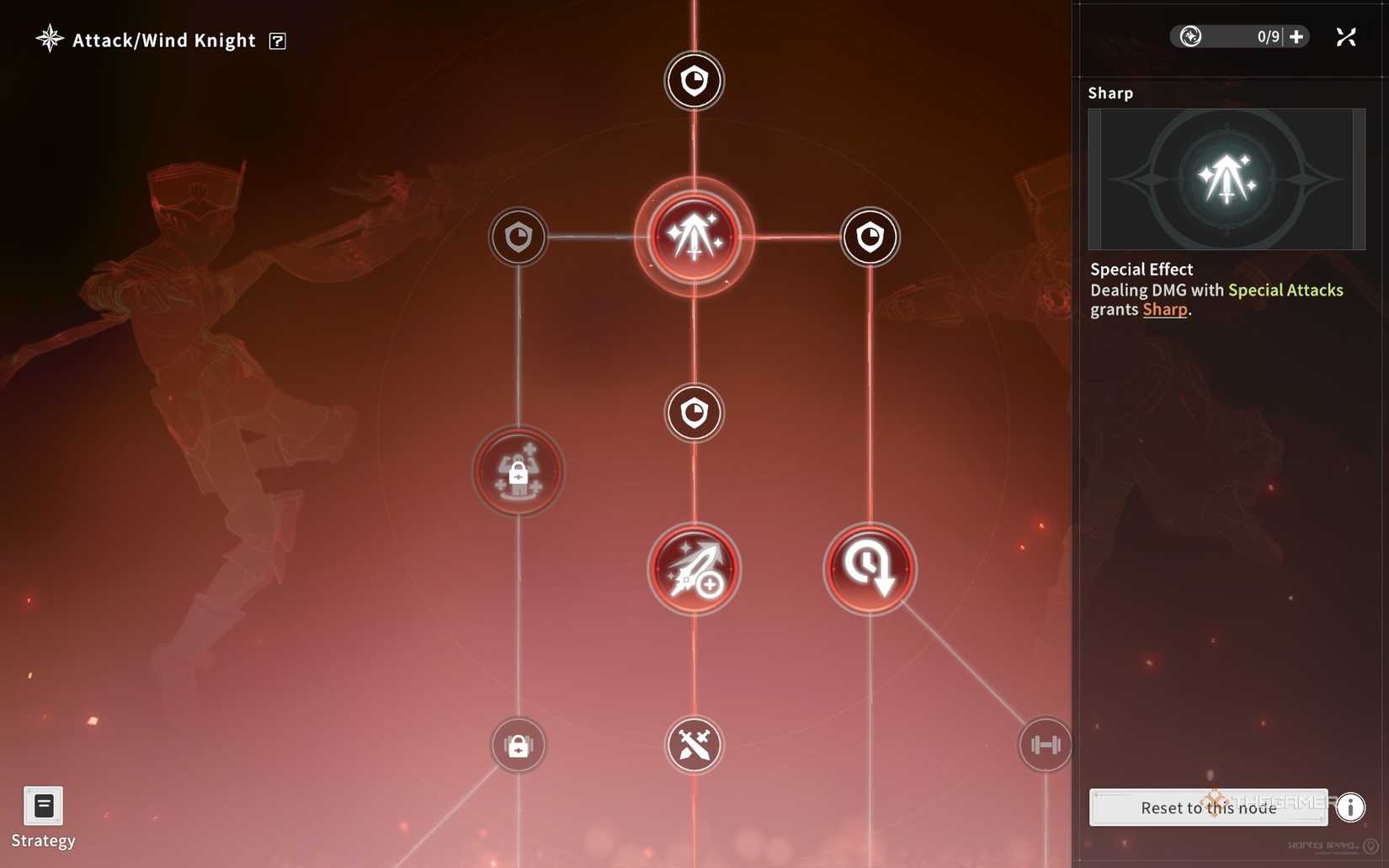 Upgrading a Wind Knight's talents in Blue Protocol Star Rail.-1