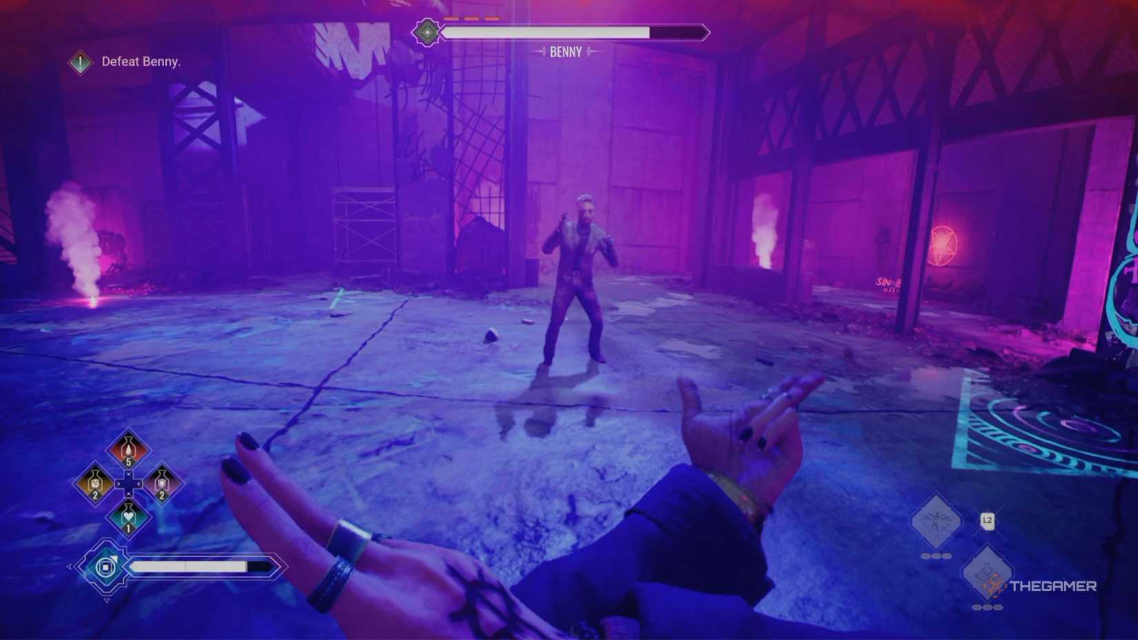 Vampire The Masquerade Bloodlines 2 attacking Benny.
