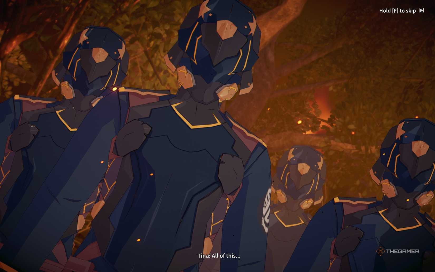 Void Engram fighters approaching Tina in Blue Protocol Star Resonance.-1