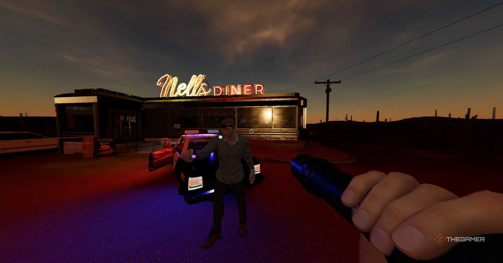 Phasmophobia player in Nell's Diner.