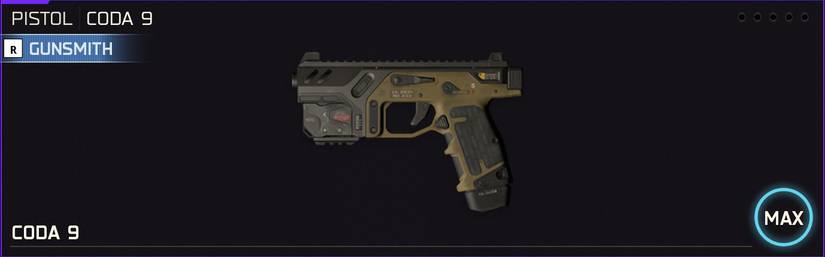 CODA 9 weapon icon in the loadout menu of Black Ops 7.