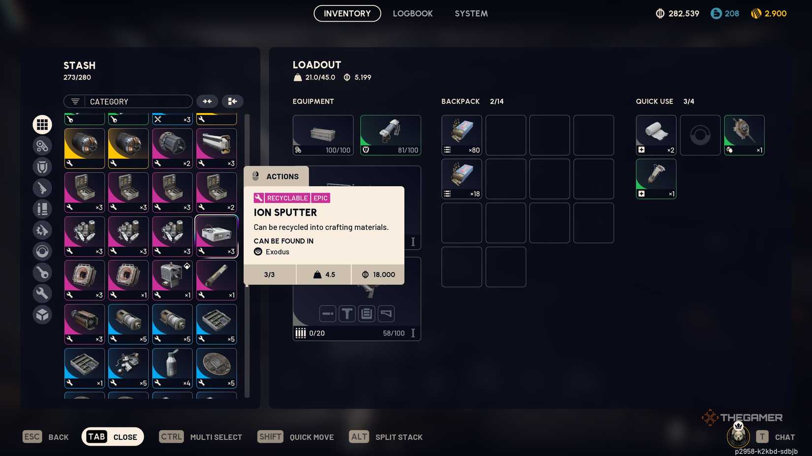 A player looking for Ion Sputters on Stella Mortis in Arc Raiders. 