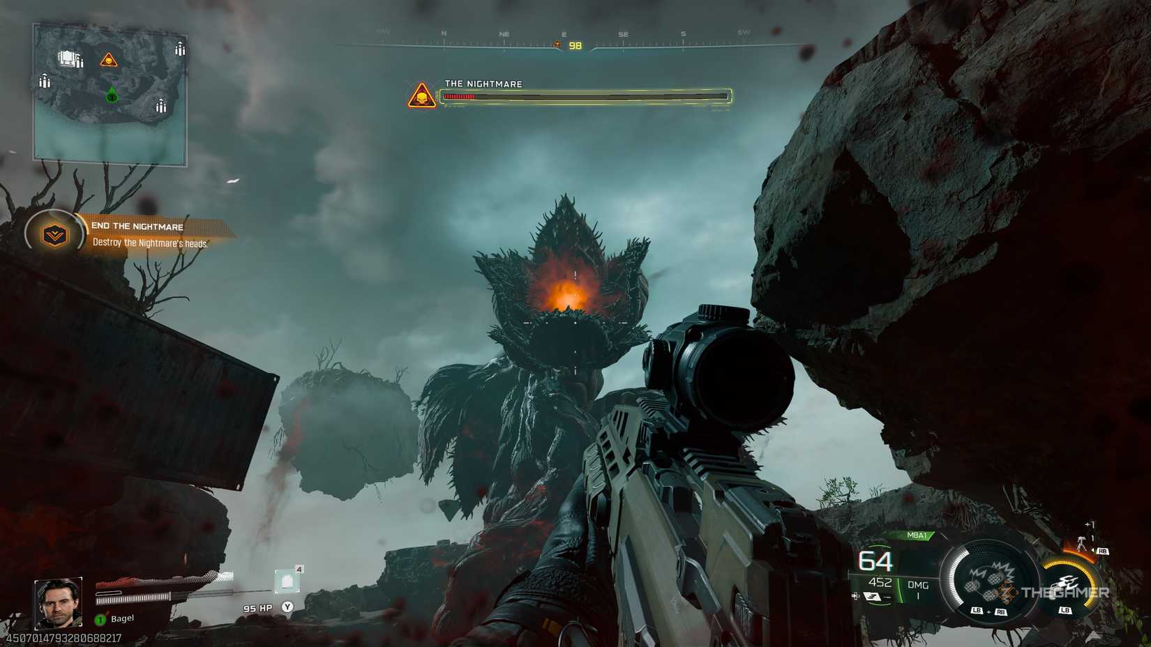 A player fighting The Nightmare boss in Black Ops 7.