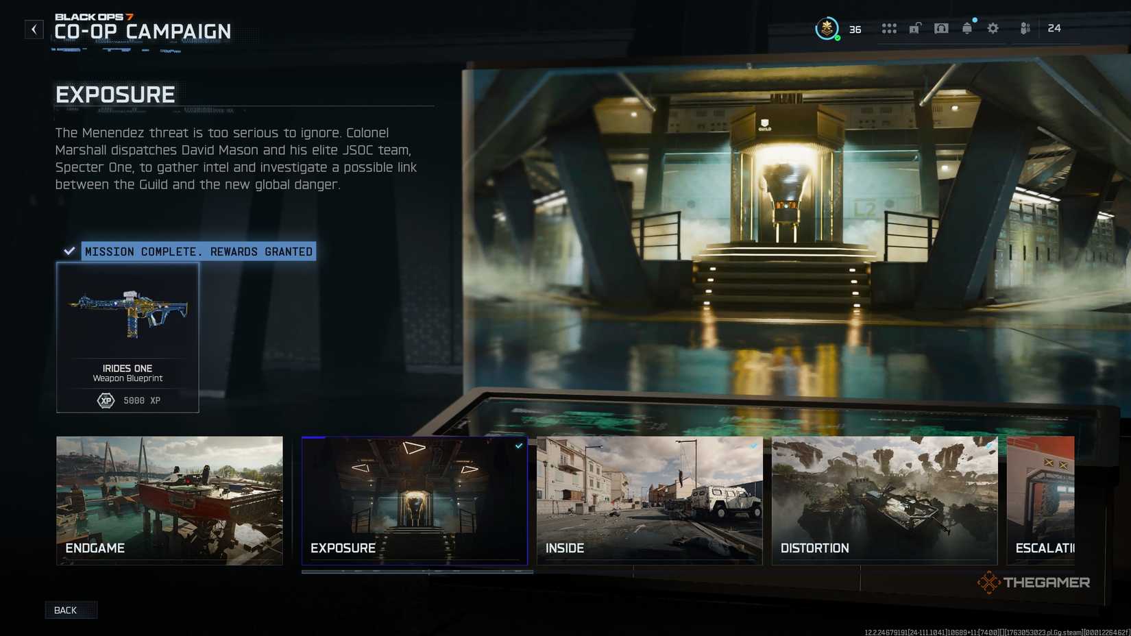 A player looking at the mission list for Call of Duty Black Ops 7.