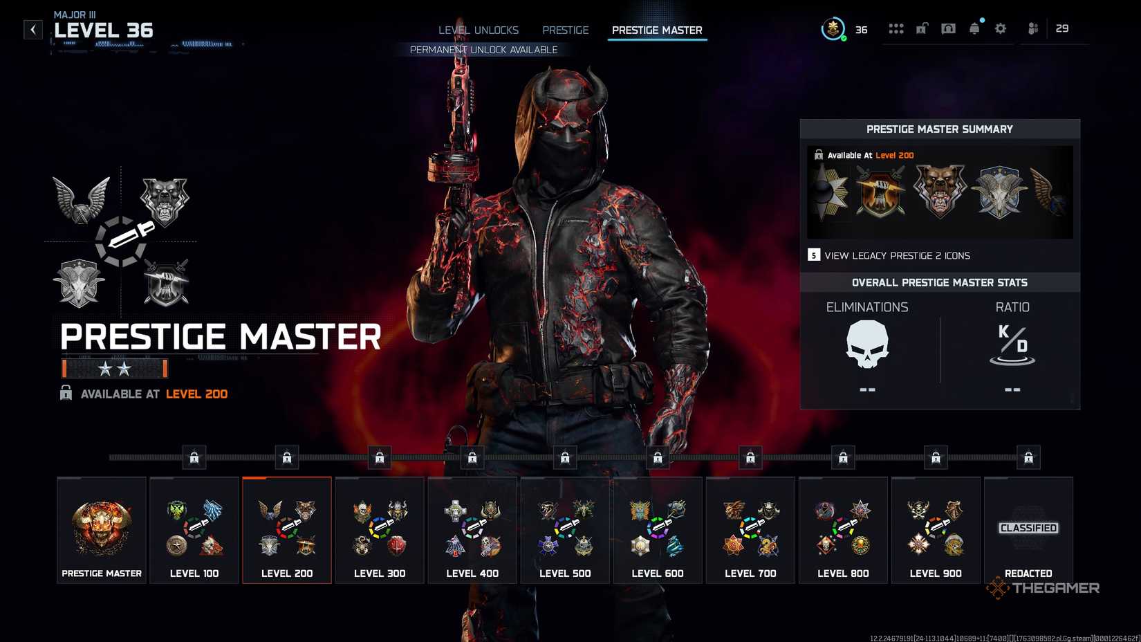 A player looking at the Prestige Rewards for Call of Duty: Black Ops