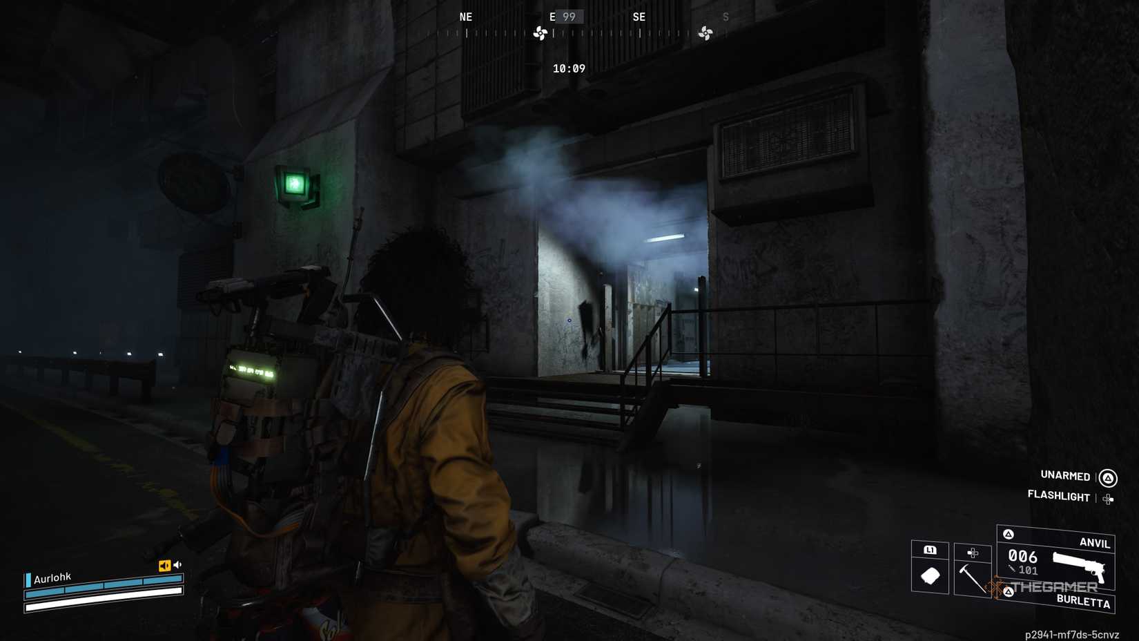 Player raider looking at a maintenance room near the entrance to the Traffic Tunnel in Arc Raiders.
