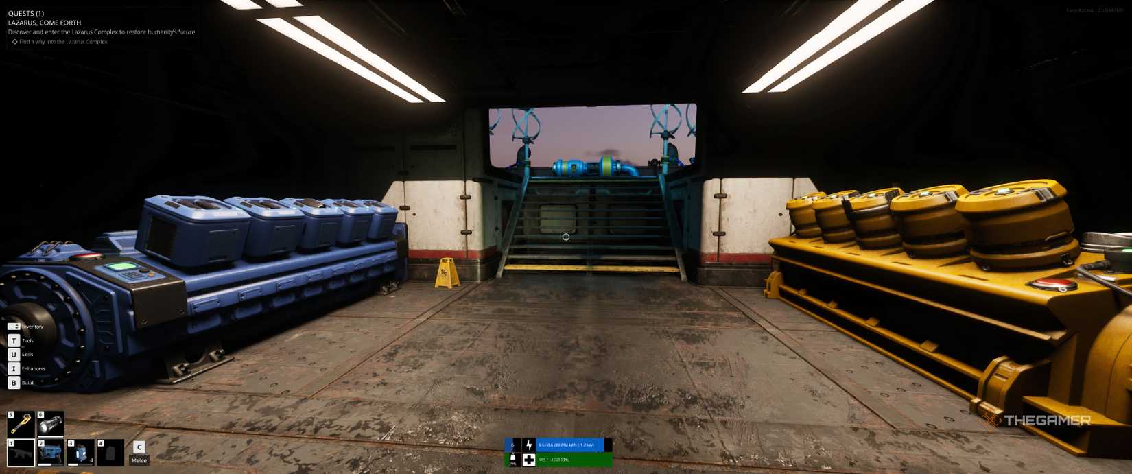 The engine bay with both engines visible in The Last Caretaker.