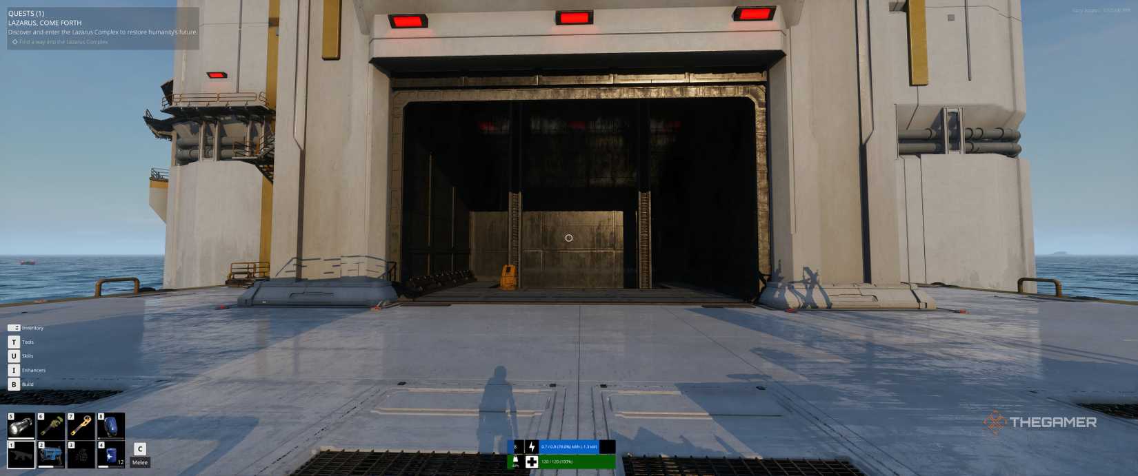 The front of the Lazarus complex in The Last Caretaker.