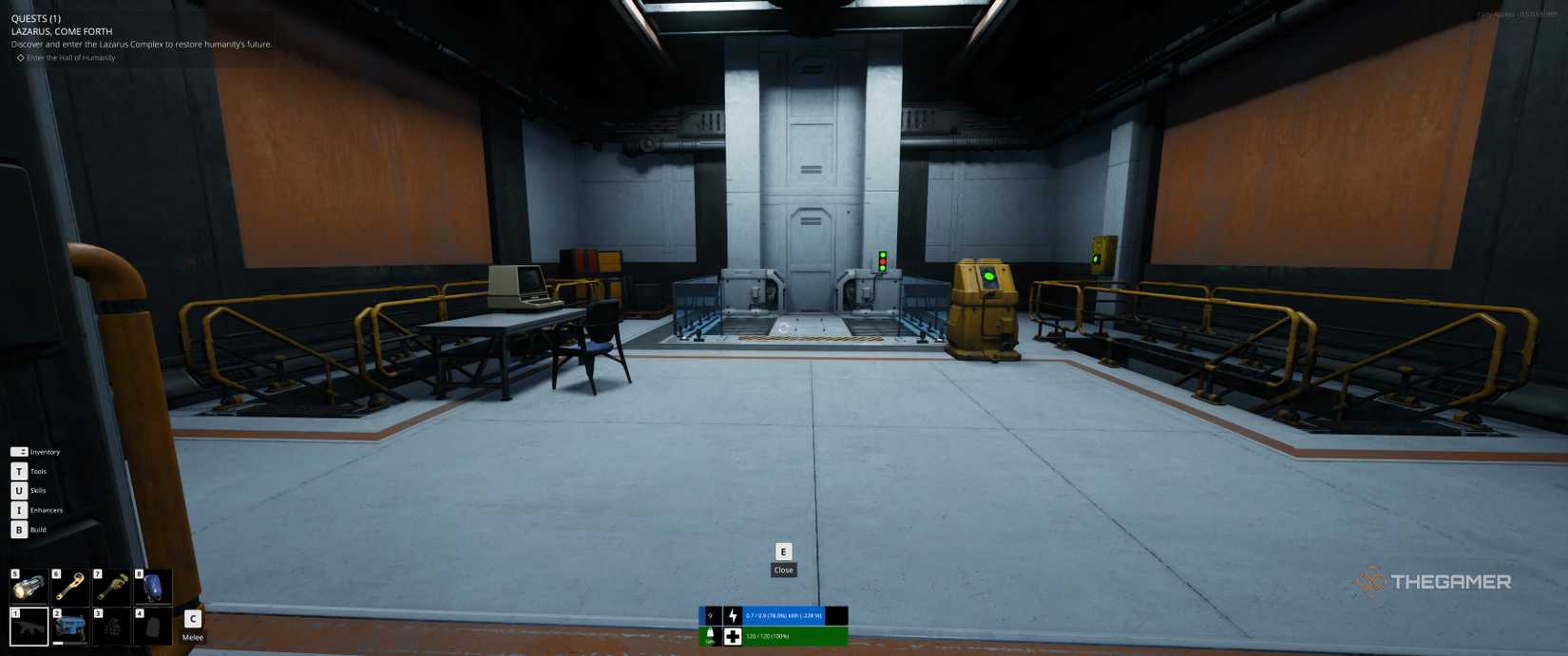 The lift going down to the hall of caretakers in The Last Caretaker.