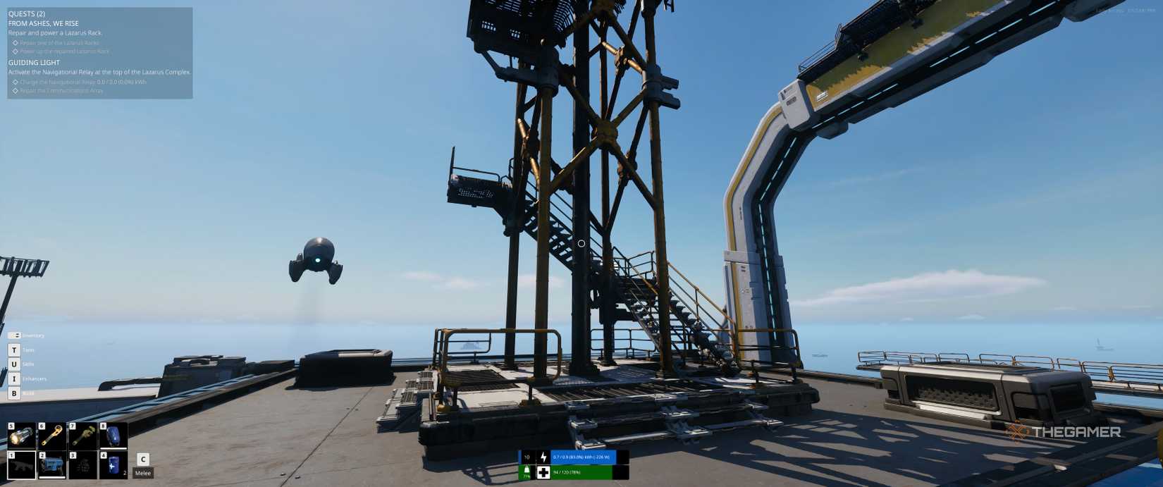 The navigational relay tower on the top of the Lazarus complex in The Last Caretaker.