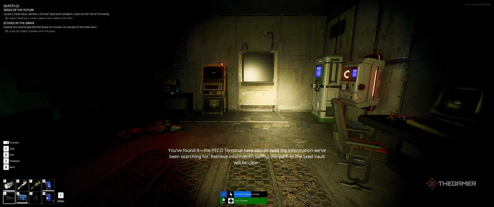 The final room in Norfolk Graves in The Last Caretaker.